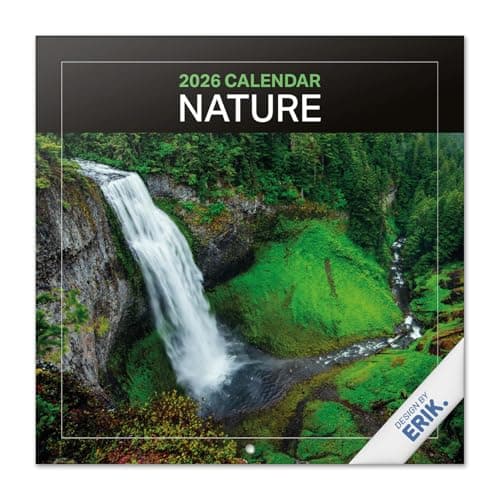 Detalle de Grupo Erik Calendario 2026 pared Naturaleza 30x30 cm 🗓