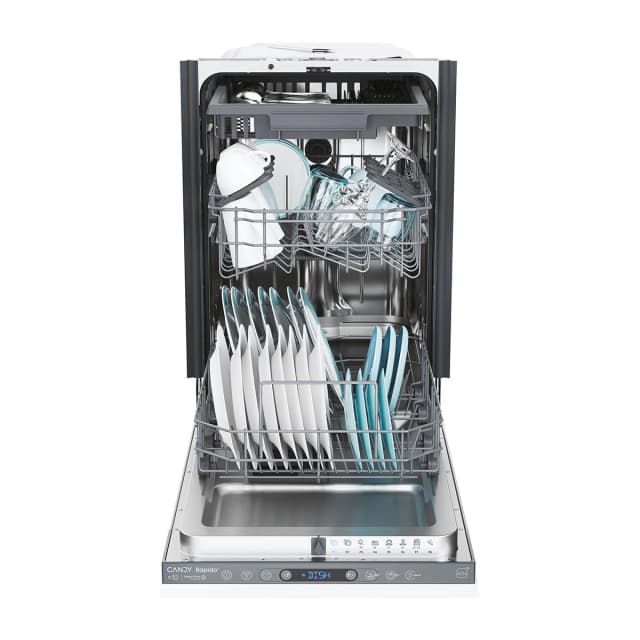 Detalle de Candy CI1C7SB1FA lavavajillas integrable 45 cm, WiFi y 10 servicios (reacondicionado Grado B)