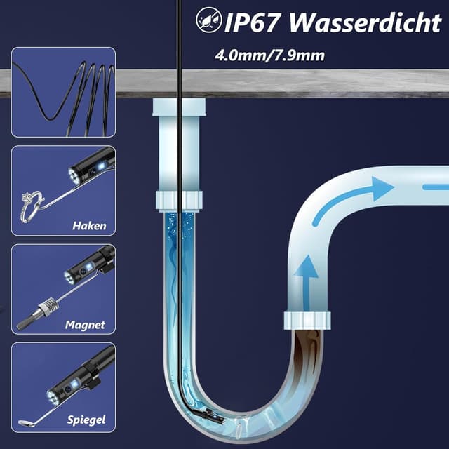 Thumbnail 4 de Endoskopkamera 1920P HD Rohrkamera 5M