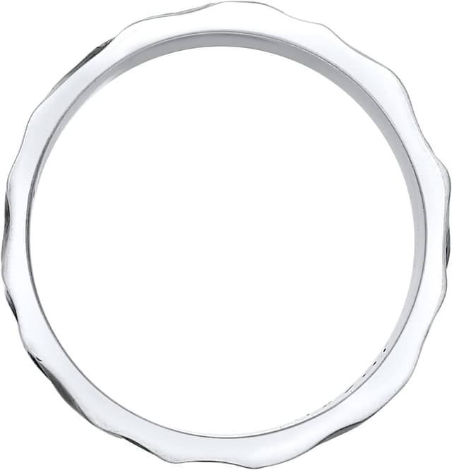 Detalle de Kuzzoi Bague pour homme en argent sterling 925 martelé, large (10 mm) et oxydée, taille 54-66