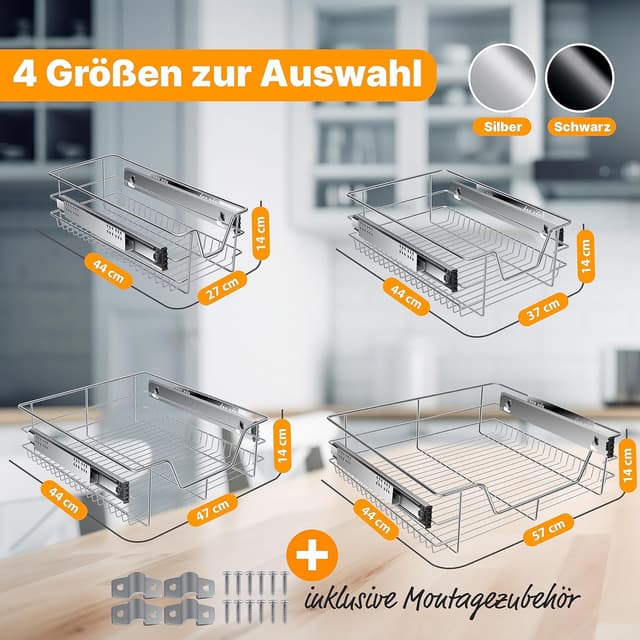 Thumbnail 6 de KESSER Teleskopschublade 60cm verchromt Silber