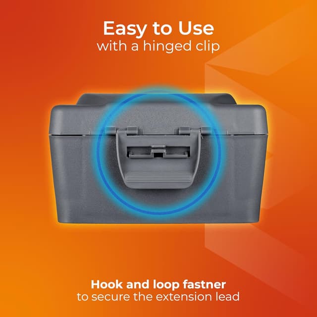 Detalle de Masterplug WBX Weatherproof Electric Box for Outdoors (WBX-MS), Grey, 345 x 220 x 126.5 mm