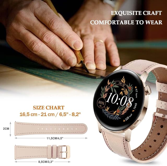 Detalle 2 de NEMUALL bracelet cuir 20 mm rose