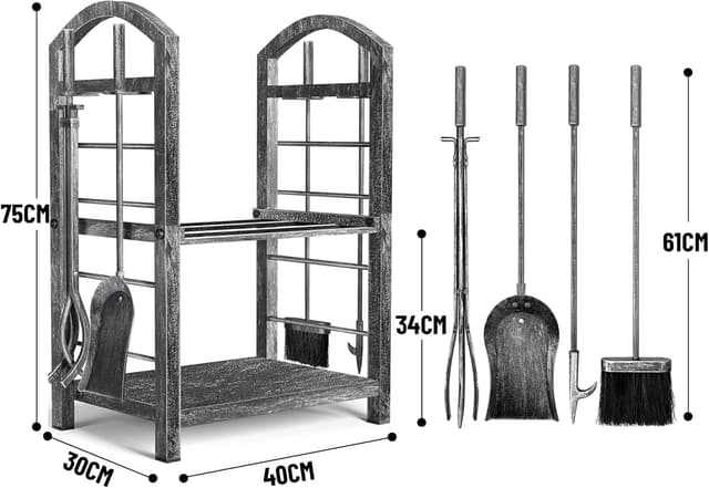 Thumbnail 2 de Amagabeli Estante para Leña 73,9 cm