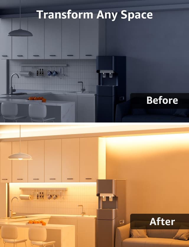 Detalle de Lepro Warm White LED Strip Light 10M (2000lm), 24V UK plug-in with dimmer switch