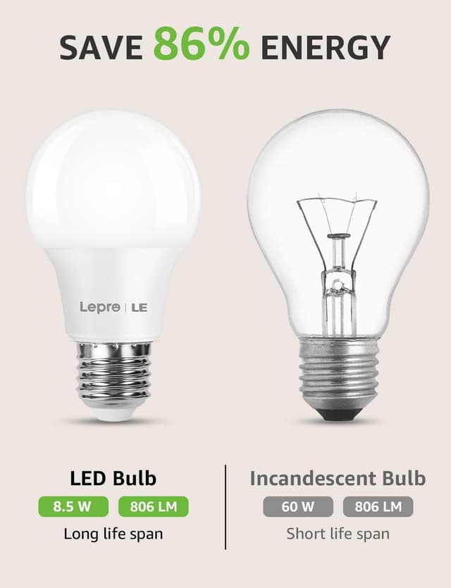 Thumbnail 2 de Lepro LED Glühbirne E27 8.5W Warmweiß