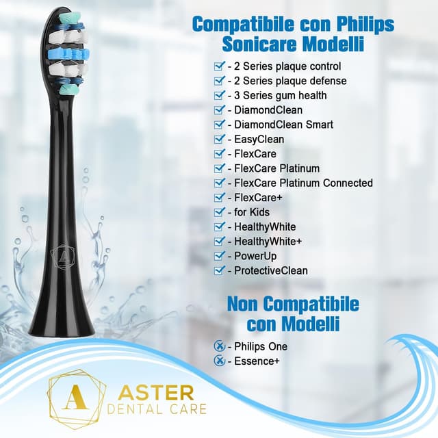 Detalle de Aster Dental Care testine Philips Sonicare 16 pack