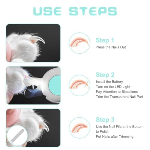 Thumbnail 3 de Adiwo Cortauñas Perro con luz LED