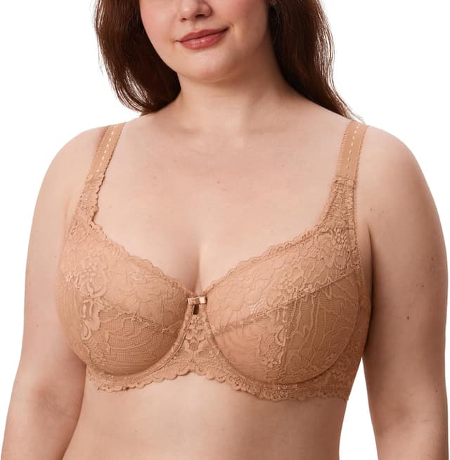 Thumbnail 6 de Soutien-gorge DELIMIRA femme grande taille à armatures et dentelle transparente