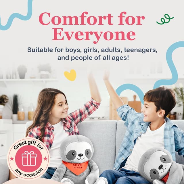 Detalle de Lilly's Love Stevie The Sloth 5 lb Weighted Plush