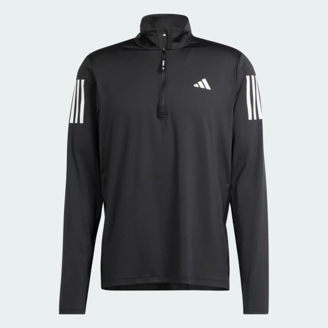 Detalle de Sudadera Adidas Own The Run Half-Zip negra