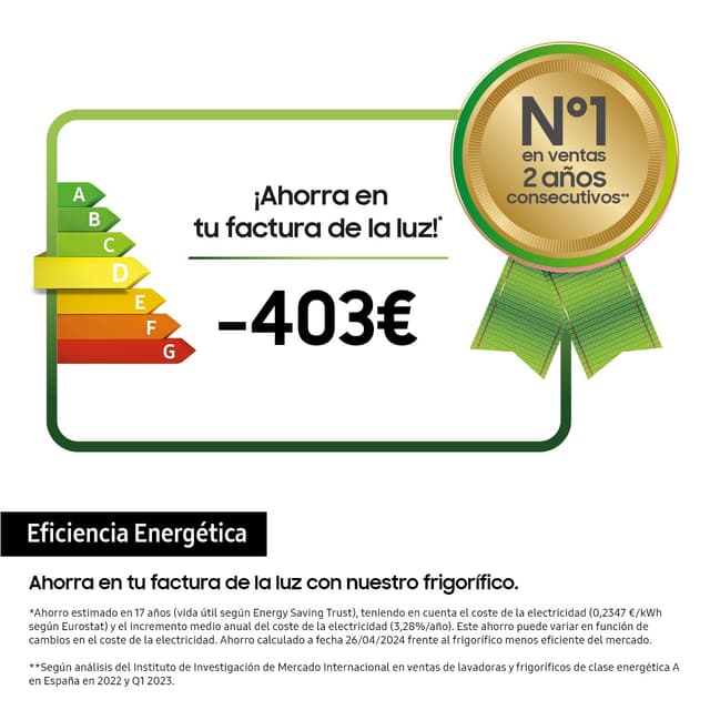 Thumbnail 5 de Samsung RB53DG703DS9EF frigorífico combi 75 cm