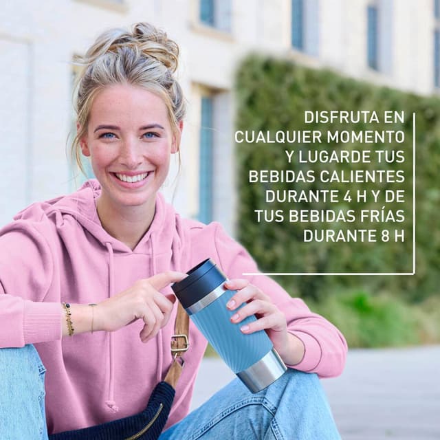 Detalle 2 de Tefal Taza de Viaje Classic Twist ☕ Hermética y Mantiene Bebidas