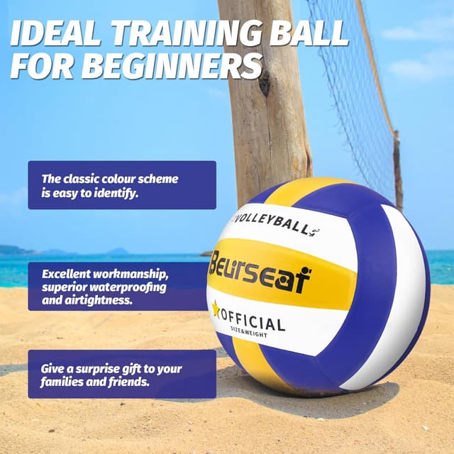 Detalle 1 de Beurseaf Volleyball Größe 5 für Indoor & Outdoor