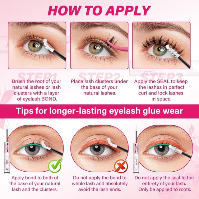 Thumbnail 6 de PROLASHBEAUTY Lash Cluster Glue (Clear Bond & Clear Seal) 10ml