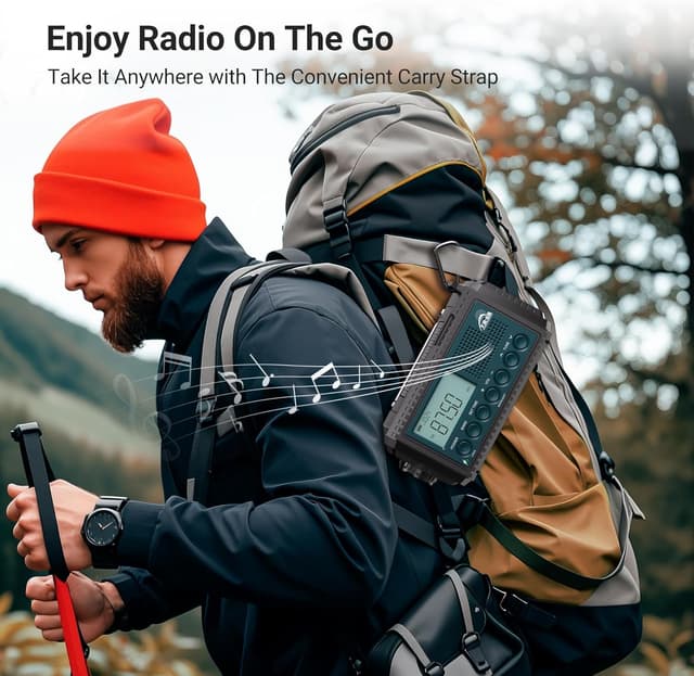 Thumbnail 6 de Mesqool 12000mAh wind-up emergency radio 🔊