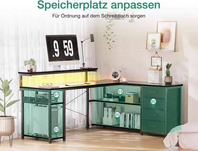 Thumbnail 6 de ODK Escritorio con Cajones 155×110cm