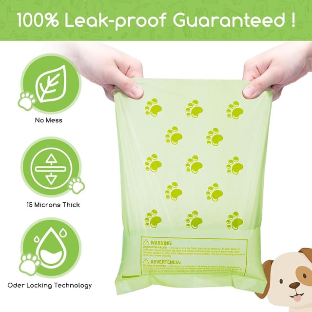 Detalle de Sacs à crottes pour chien Nobleza (240 pièces) avec 1 distributeur, extra épais, étanches et inodores