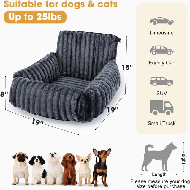 Detalle 2 de MIXJOY Dog Car Seat 20 cm booster for small dogs