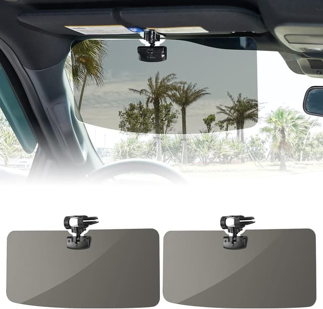 Detalle de JOYTUTUS Sun Visor Extender for Pickup Trucks (2-Pack) — Polarized UV400 Anti-Glare Shield