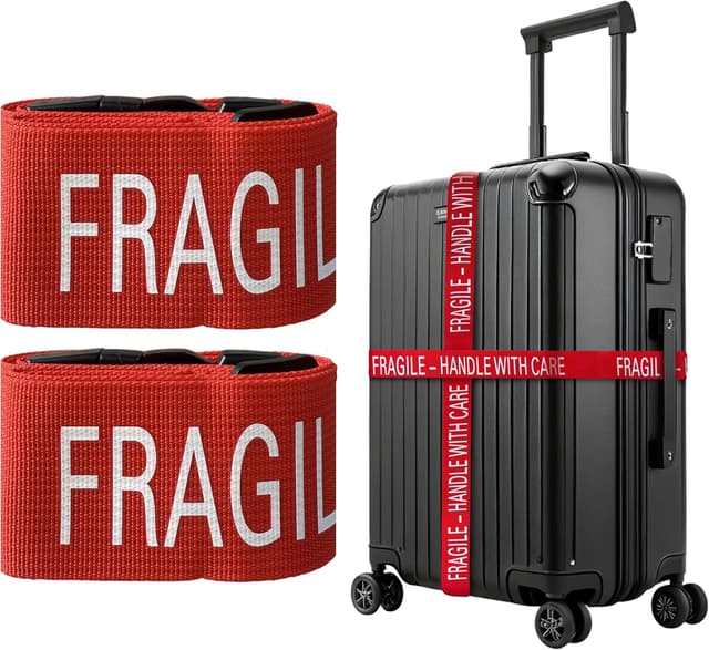Detalle de TWICK 2x luggage straps for fragile bags