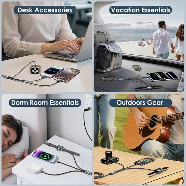 Thumbnail 4 de Apple Watch Upgraded 3-in-2 Multi Charger Cable 3m