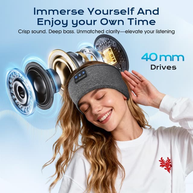 Thumbnail 2 de LC-dolida Schlafkopfhörer Bluetooth Stirnband