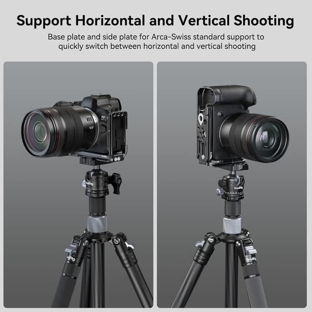 Detalle de SMALLRIG Quick Release L-Bracket 4160B für Canon R6 Mark II / R6 / R5 / R5 C – Arca-kompatible Kamera-L-Platte
