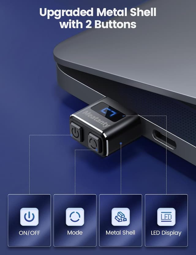 Detalle 2 de Meatanty Upgraded 2 Buttons USB Mouse Jiggler (driver-free, with display & mode switch)