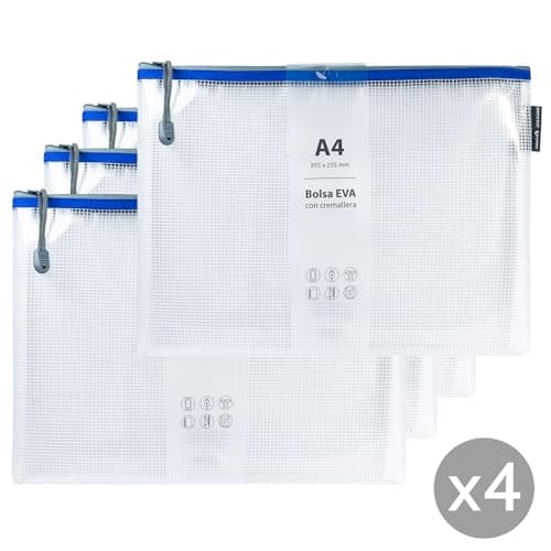 Thumbnail 4 de Grafoplas Pack 4 bolsas A4 con cremallera azul