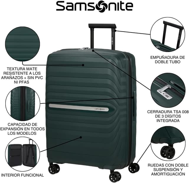 Detalle 2 de Samsonite Neo Flux Spinner L 🧳 Maleta Expandible 75cm Beige