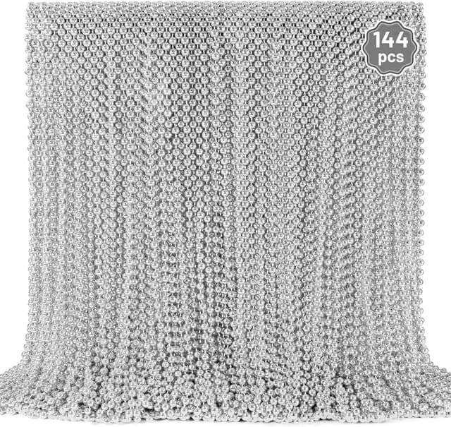 Imagen de 144 PCS Silver Bead Necklaces 33 Inch en OfertitasTOP