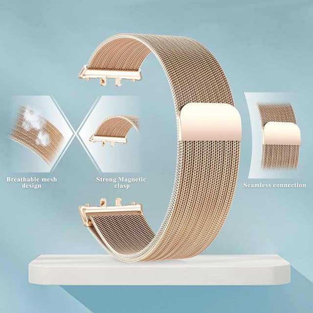 Detalle de Wizvv Galaxy Fit3 metal mesh strap