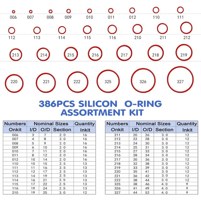 Thumbnail 1 de Mynoozi O-Ring Set 386 Stück