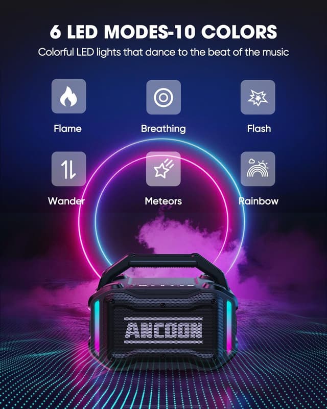 Thumbnail 5 de ANCOON 80W Bluetooth Portable Speaker with Bass