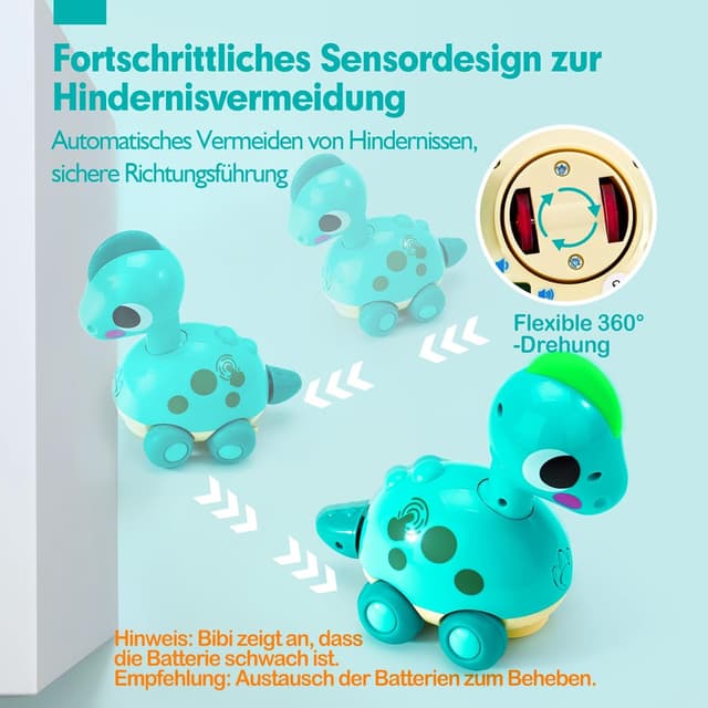 Detalle de CubicFun Musik Dinosaurier Baby-Spielzeug ab 6 Monaten (Krabbelspielzeug mit Licht & Sound)