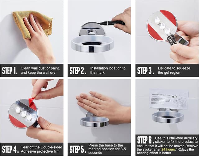 Thumbnail 5 de DUFU Set Brosse WC Murale 2 Têtes, Bol en Verre