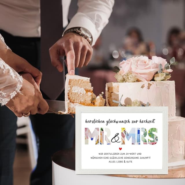 Detalle 2 de Hochzeits Geldgeschenk Spardose 23 x 17 cm