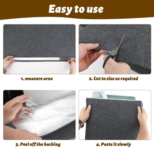 Detalle de Kasanni Tappeto tiragraffi per gatti 200 cm × 40 cm 🐱