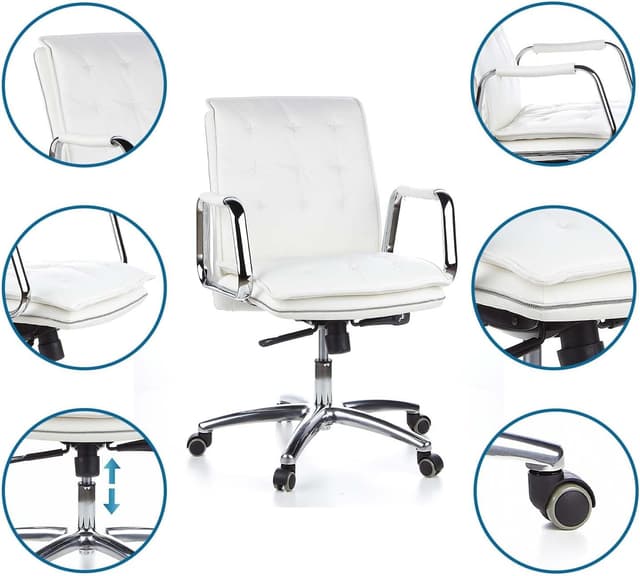 Thumbnail 4 de HJH Office 600932 Poltrona VILLA 10 Pelle 46–56 cm