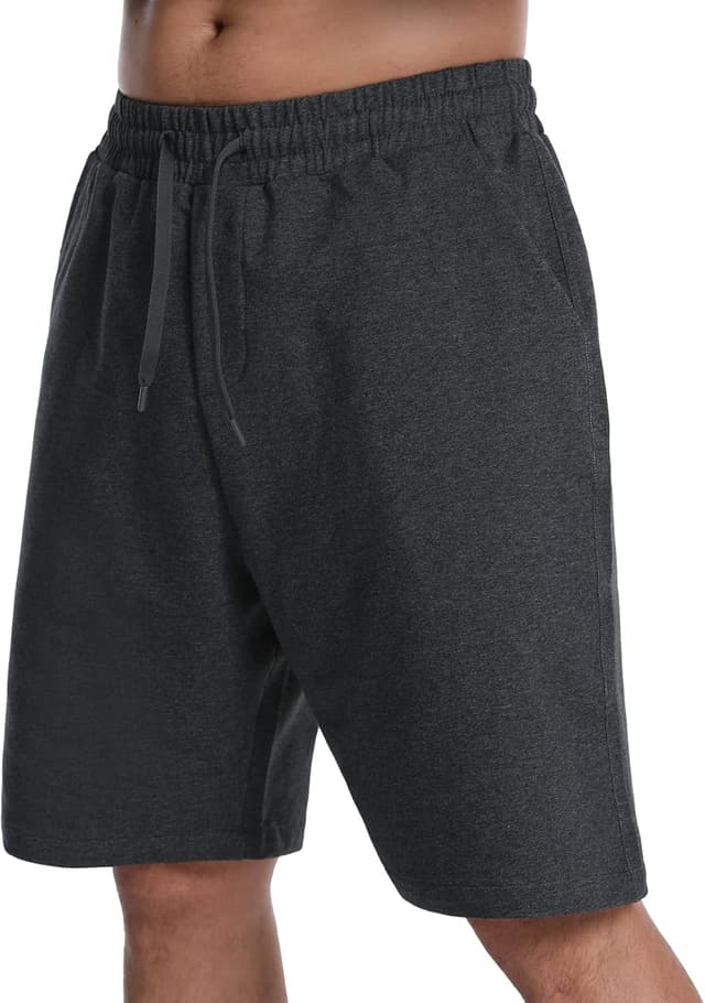 Detalle de Short de détente homme avec poches profondes en jersey (coton/polyester/élasthanne) — idéal course et entraînement