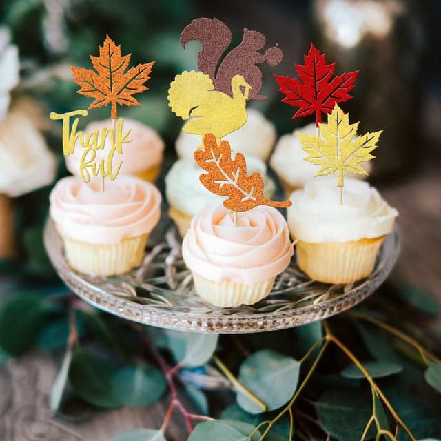 Thumbnail 5 de Glitter cupcake toppers 24 pack