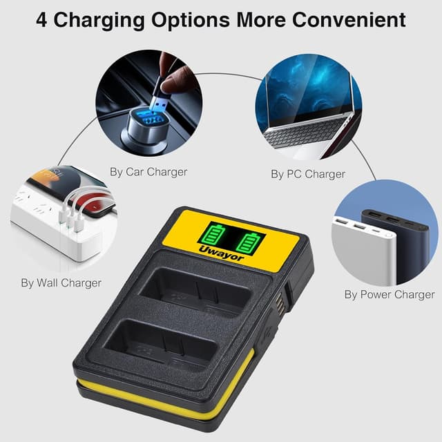 Detalle de Uwayor EN-EL14A 2 Pack battery