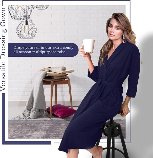 Thumbnail 6 de NY Threads Albornoz de Lujo en Punto de Algodón