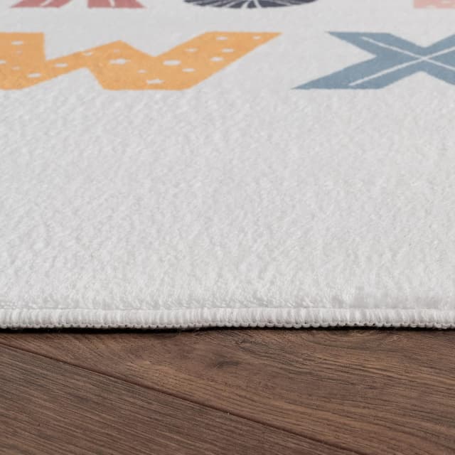 Detalle de Paco Home Kinderzimmer-Teppich 160x220 cm, Kurzflor rutschfest mit bunten Motiven