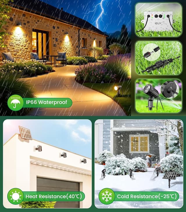 Thumbnail 5 de CLY Faretti Solari a LED da Esterno 5000mAh