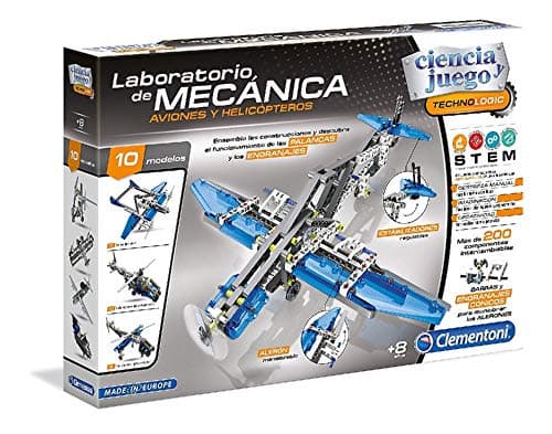 Detalle de Clementoni Mechanics Aviones y Helicópteros — Juego mecánico 8+ ✈