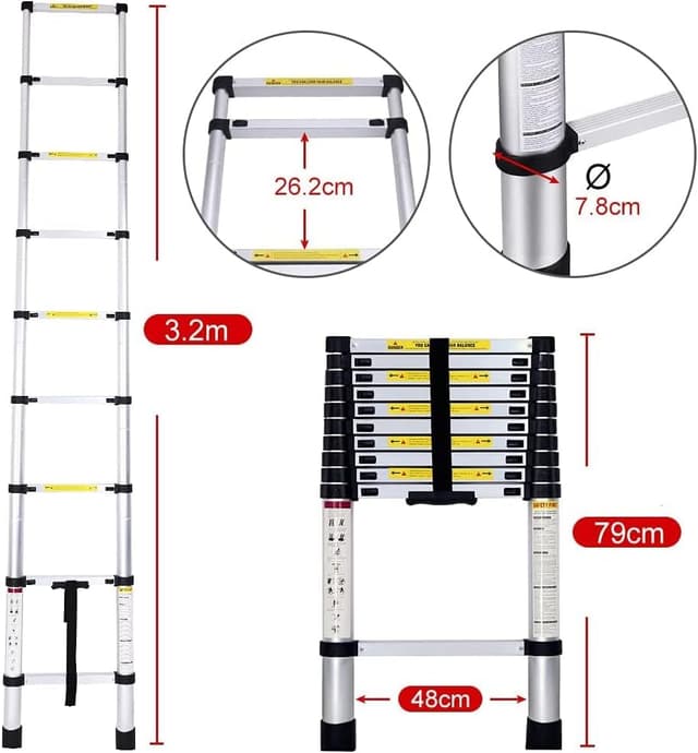 Imagen de T-LOVENDO.ES Escalera telescópica 3,2 m en OfertitasTOP