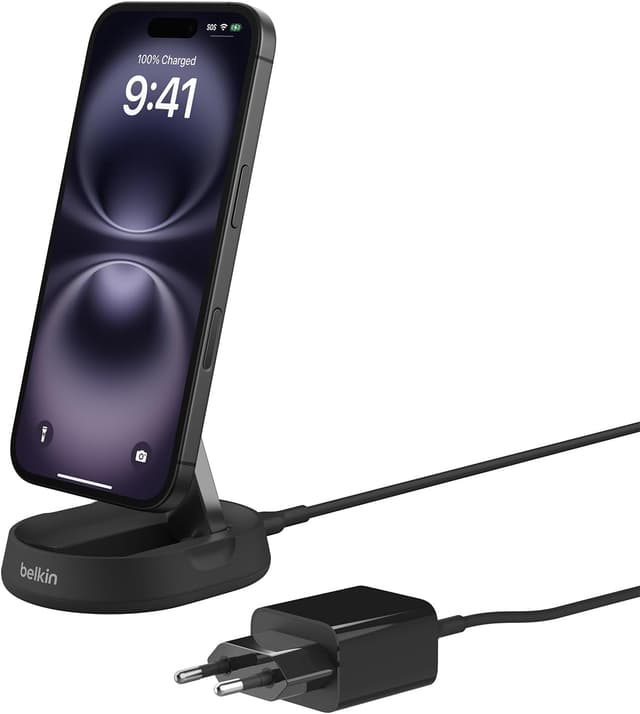 Detalle de Belkin support de charge magnétique Qi2 15 W pliable noir (Qi2-15W)