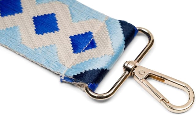 Detalle 2 de styleBREAKER tracolla regolabile in tessuto con motivo etno colorato blu scuro-blu-beige